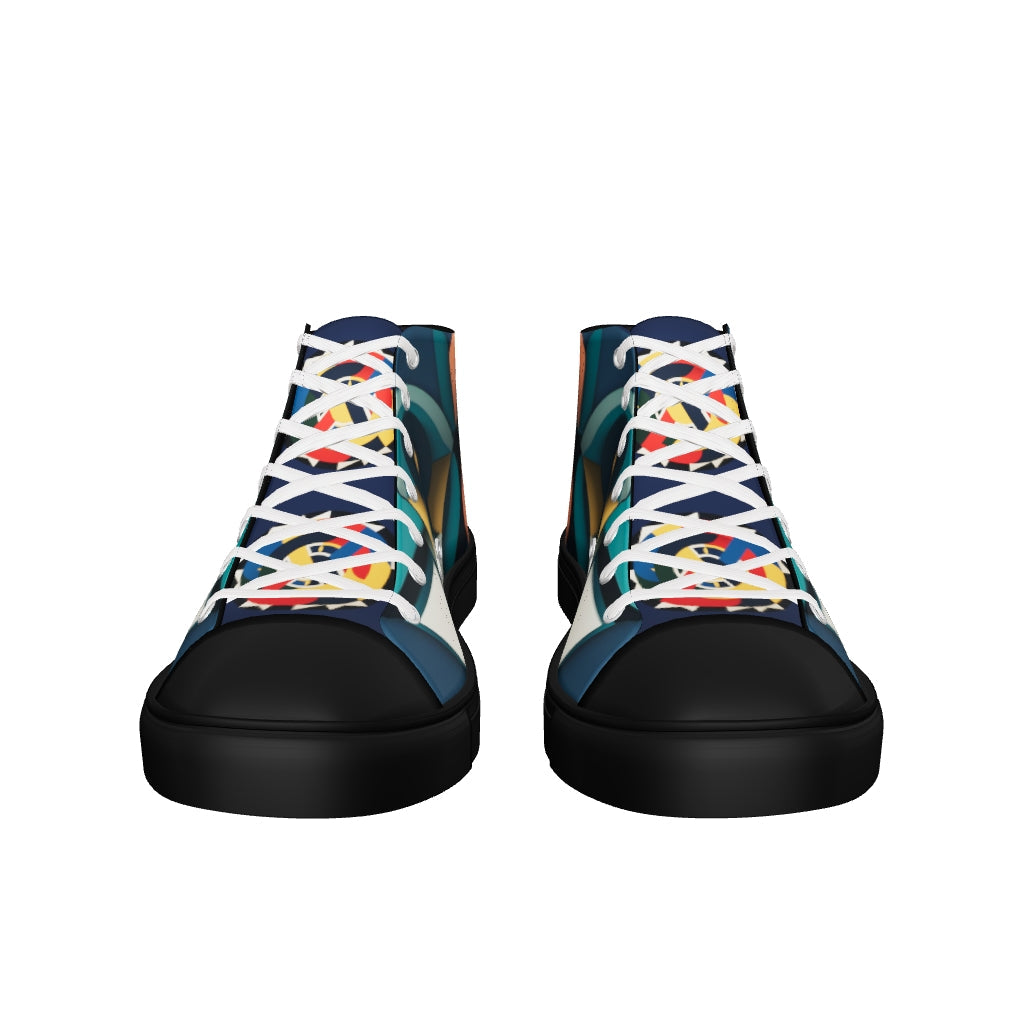 Baskets hautes en toile homme